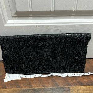NWOT Jessica Simpson black evening clutch.